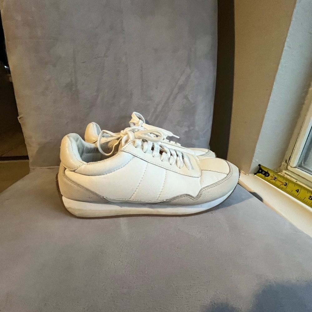 Madewell - Retro Sneakers - Size 7- Color: cloud linen /white reg price $98 - Picture 2 of 6